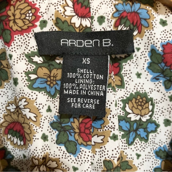 Vintage Arden B Blazer Brown Floral Y2K Jacket Size XS - Picture 6 of 12